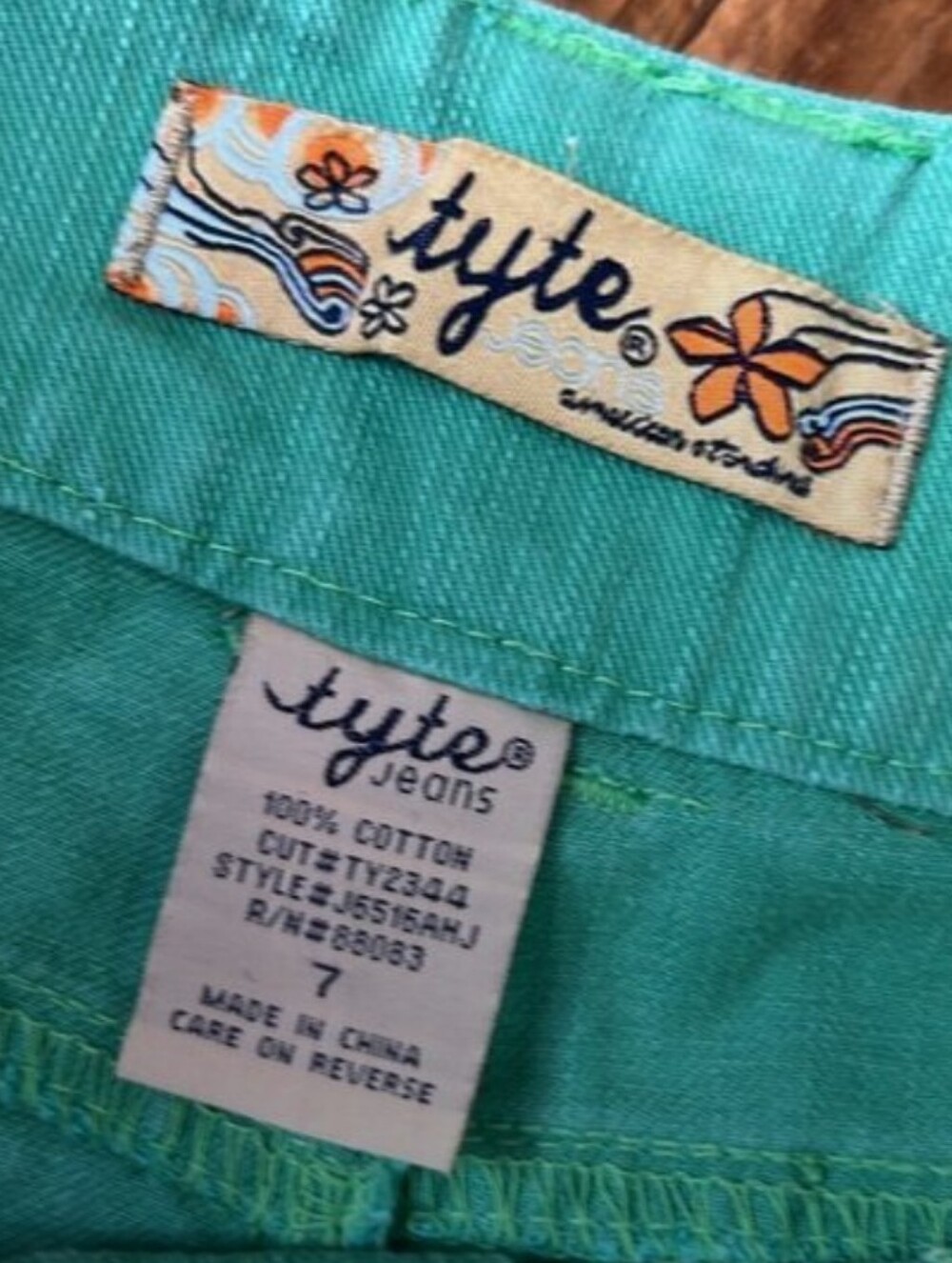 Tyte brand Vibrant Sea Green Women Shorts. Super Sexy And Short - Picture 2 of 5